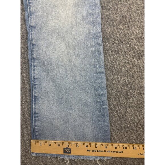 AG Jeans Womens 26 Light Wash Farrah Boot Crop High Rise Raw Hem Bootcut - Picture 6 of 8